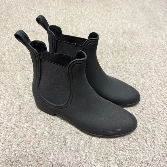 Jeffrey Campbell Black Ankle Rain Boots - Picture 3 of 5